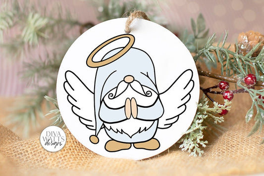 Angel Gnome SVG | Christmas Gnome for Ornaments Shirts Signs & More