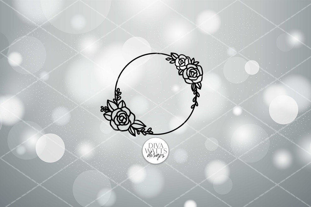 Rose Wreath SVG | Floral Clipart | Vector Roses