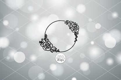 Rose Wreath SVG | Floral Clipart | Vector Roses