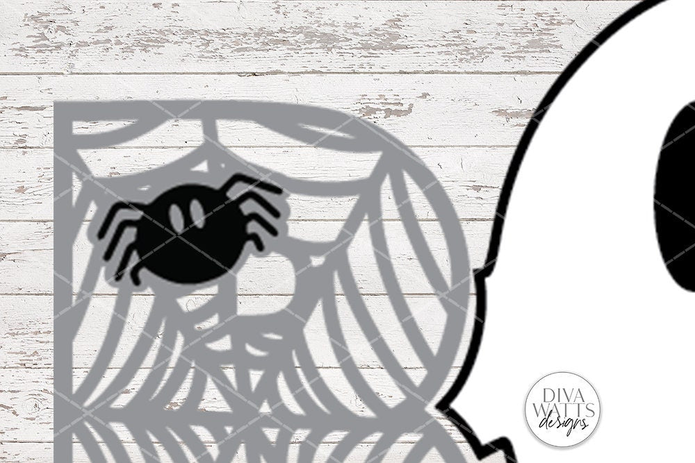 Boo SVG | Spiders / Ghost / Pumpkin Halloween Design