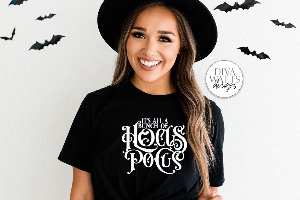 It's All A Bunch Of Hocus Pocus SVG | Halloween Witch Word Art Design