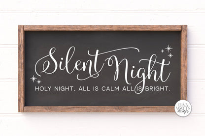 Silent Night Holy Night SVG | Christmas Sign Design