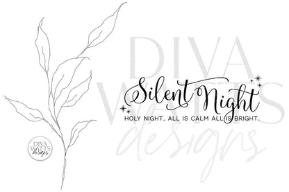 Silent Night Holy Night SVG | Christmas Sign Design