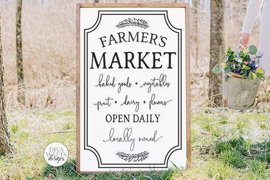 Farmers Market SVG | Vertical Farmhouse Design