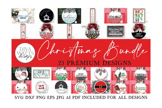 Christmas SVG Bundle of 25 Premium Designs | Sign Making SVG