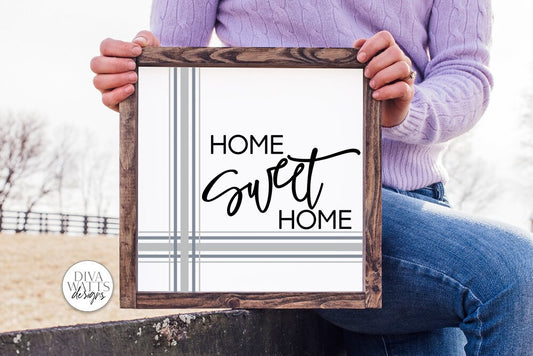 Home Sweet Home SVG | Farmhouse Plaid Design