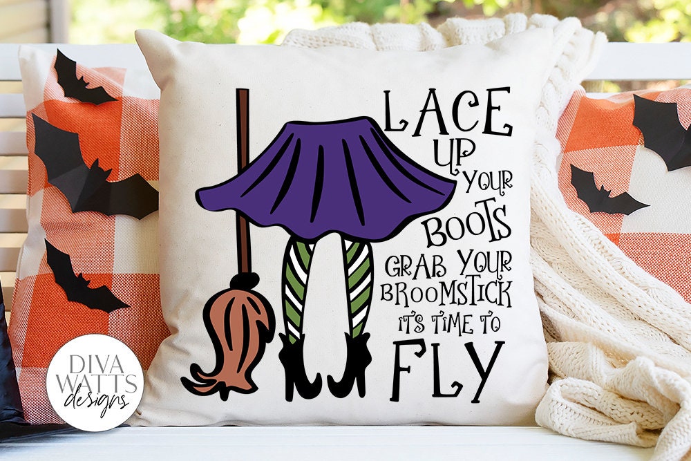 Lace Up Your Boots SVG | Halloween Witch Design