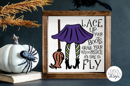 Lace Up Your Boots SVG | Halloween Witch Design