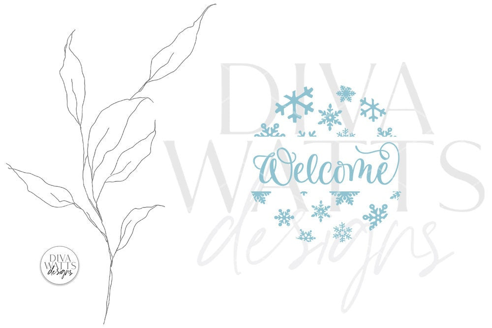 Welcome With Snowflakes SVG | Winter / Christmas Design