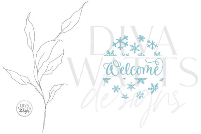 Welcome With Snowflakes SVG | Winter / Christmas Design