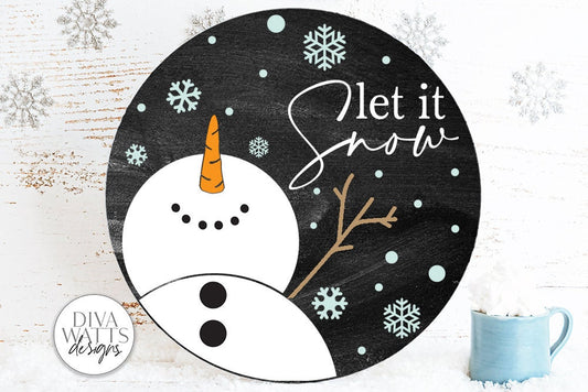 Let It Snow SVG | Round Christmas / Winter Design