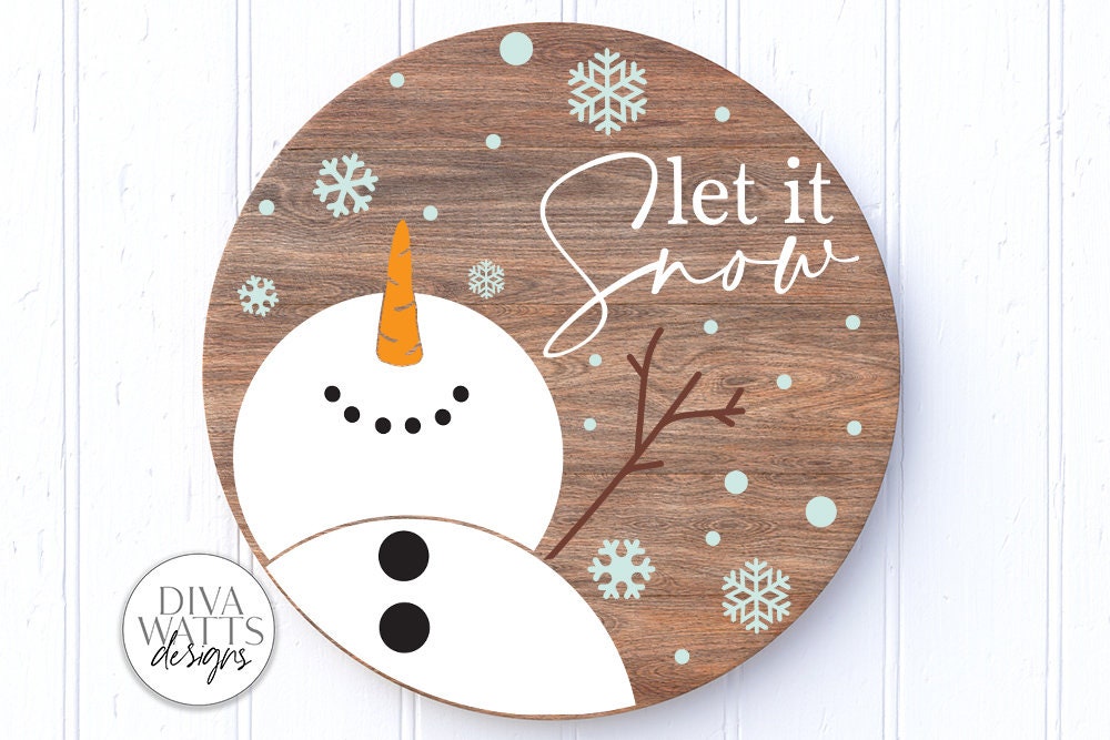 Let It Snow SVG | Round Christmas / Winter Design