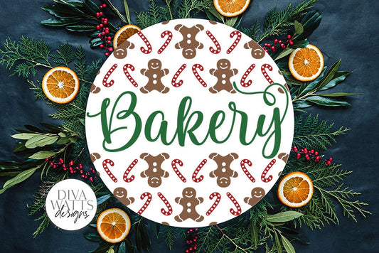 Bakery SVG | Christmas Gingerbread and Candy Cane Design