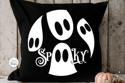 Spooky SVG | Halloween Ghosts Round Design