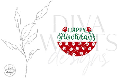 Happy Howliday's SVG | Christmas / Winter Round Design