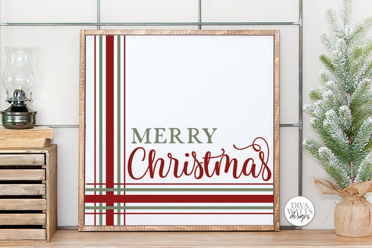 Merry Christmas Plaid SVG | Farmhouse Design