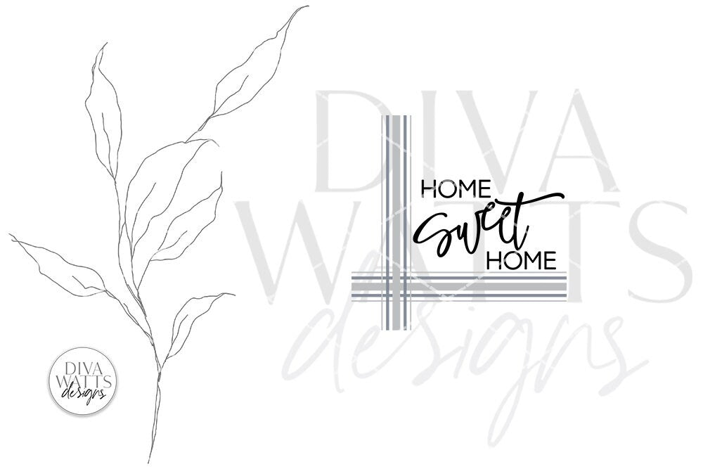 Home Sweet Home SVG | Farmhouse Plaid Design