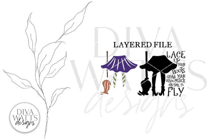 Lace Up Your Boots SVG | Halloween Witch Design