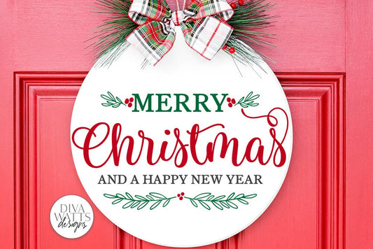 Merry Christmas And A Happy New Year SVG | Winter Design