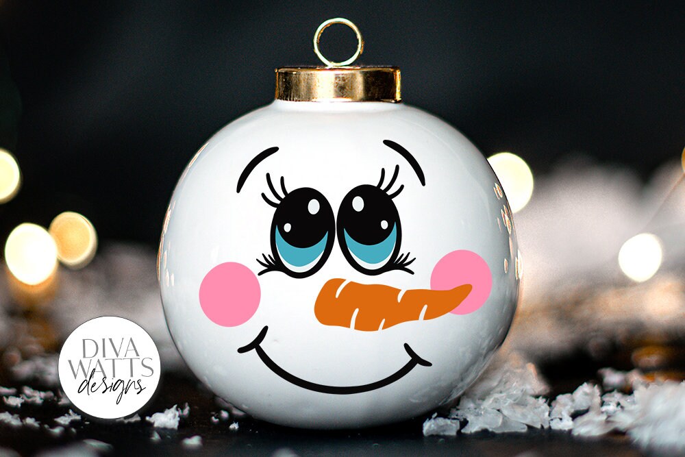 Snowman Face SVG Bundle | Christmas / Winter Designs