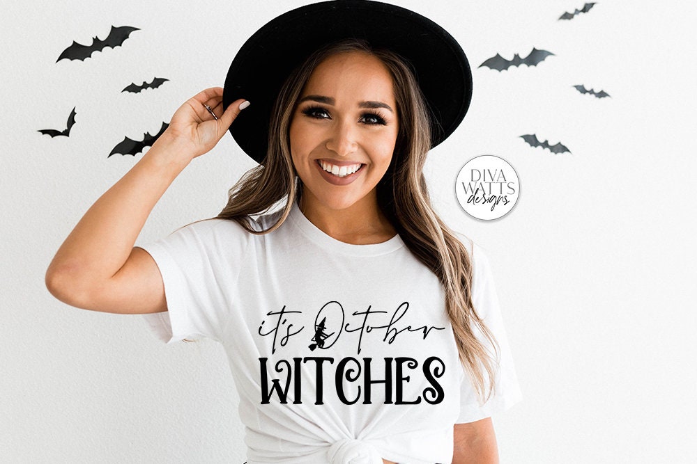 It's October Witches SVG | Halloween Witch Design