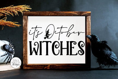 It's October Witches SVG | Halloween Witch Design