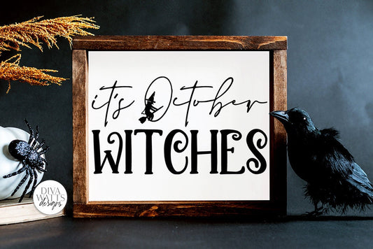 It's October Witches SVG | Halloween Witch Design