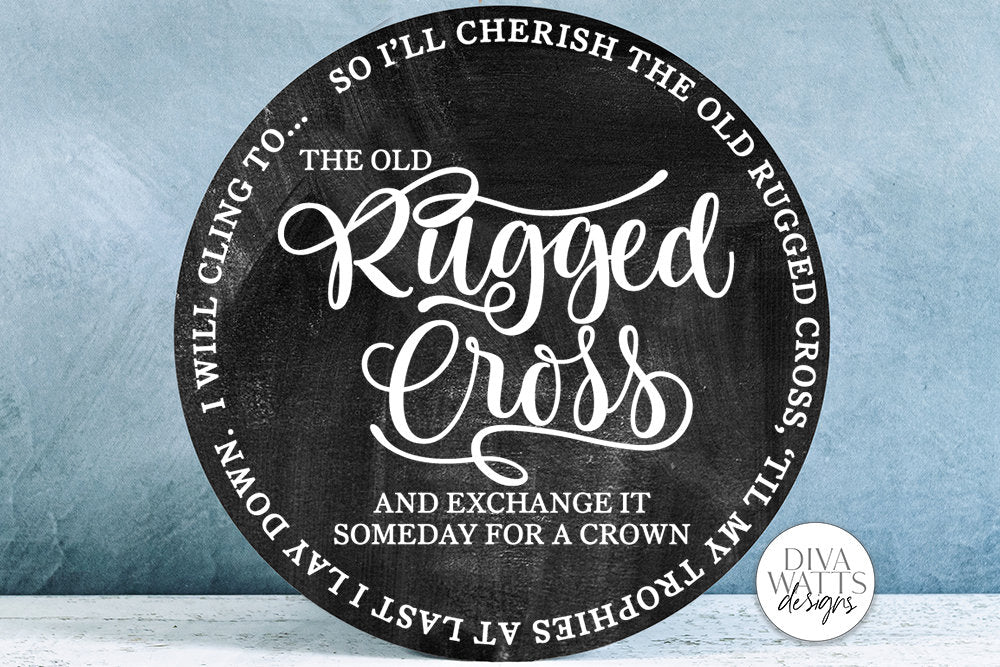 The Old Rugged Cross SVG | Round Design
