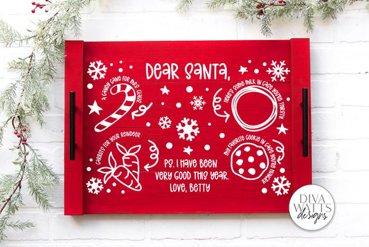 Santa Tray SVG | Single Child Version | Christmas / Winter Design