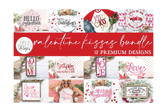Valentine Kisses Bundle - Valentine's Day SVG Designs