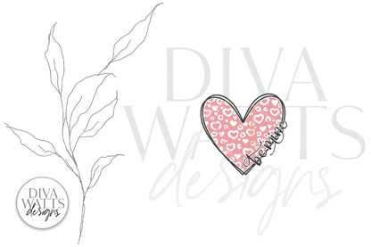 Be Mine SVG | Leopard Print Heart Design for Valentine's Day