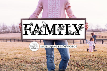 Family SVG | Floral Rose Farmhouse Design