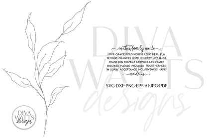 In This Family SVG | Farmhouse Design