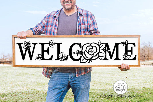 Welcome with Rose SVG | Spring Farmhouse Design