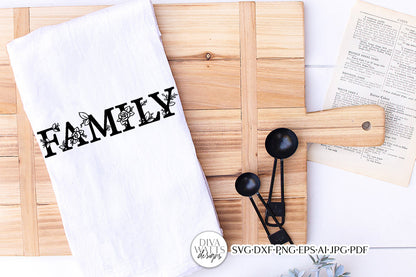 Family SVG | Floral Rose Farmhouse Design