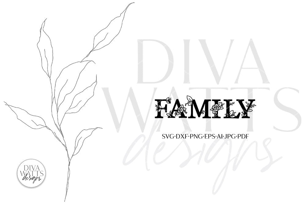 Family SVG | Floral Rose Farmhouse Design