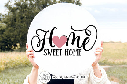 Home Sweet Home With Heart SVG | Farmhouse Design