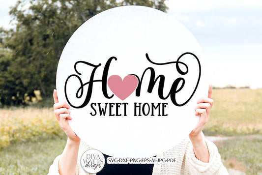 Home Sweet Home With Heart SVG | Farmhouse Design
