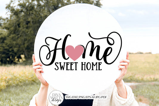Home Sweet Home With Heart SVG | Farmhouse Design