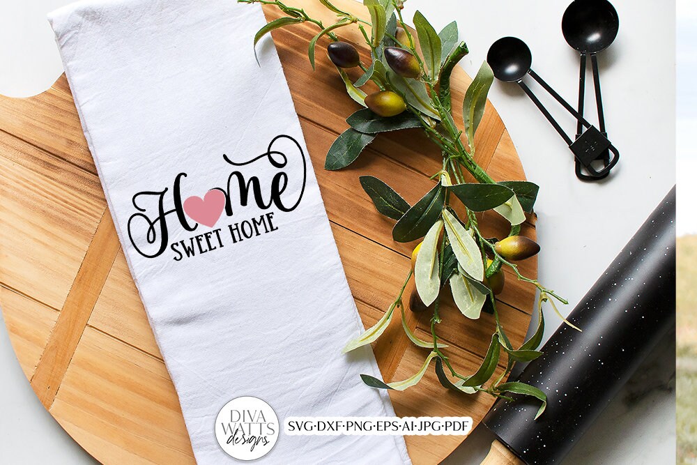 Home Sweet Home With Heart SVG | Farmhouse Design