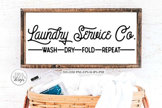 Laundry Service Co SVG | Vintage Laundry Room Design
