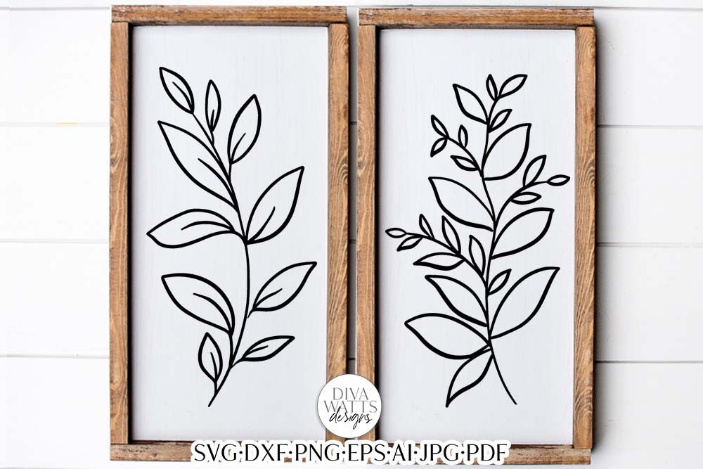 Boho Botanical Art SVG Set | Boho Farmhouse Design