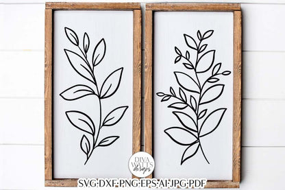 Boho Botanical Art SVG Set | Boho Farmhouse Design