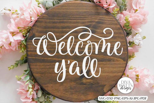Welcome Y'all SVG | Farmhouse Design