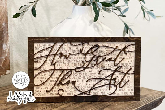 How Great Thou Art Laser SVG | Glowforge Ready Design