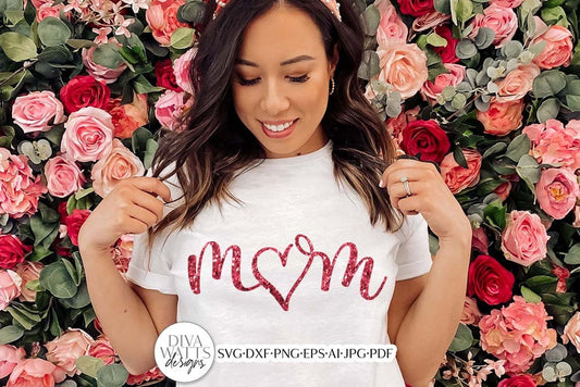 Mom with Heart SVG | Mother's Day Design
