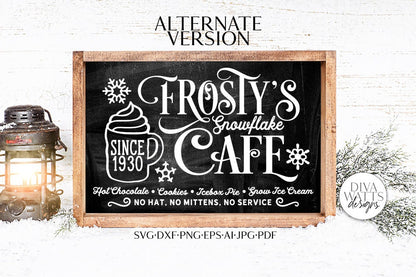 Frosty's Snowflake Cafe SVG | Christmas Design