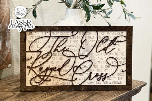 The Old Rugged Cross Laser SVG | Glowforge Ready Design