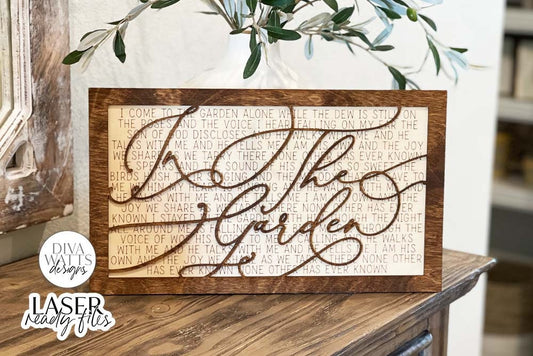 In The Garden Laser SVG | Glowforge Ready Design