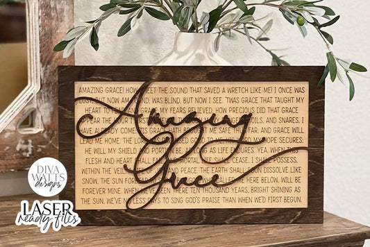 Amazing Grace Laser SVG | Glowforge Ready Design